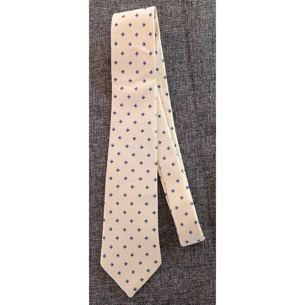 Tie 70s 80s 90s Y2K New Vintage Stock Stafford Yellow Blue 57 Inches